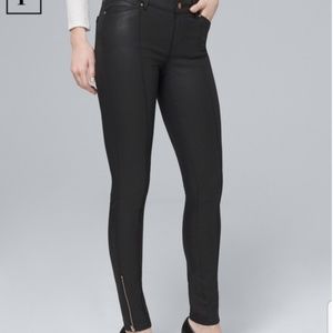 NWT PETITE MID-RISE COATED SKINNY ANKLE JEANS